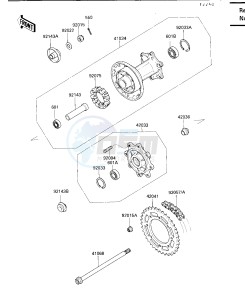 KL 650 A [KLR650] (A1-A5) [KLR650] drawing REAR HUB