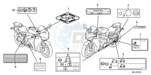 CBR1000RRB drawing CAUTION LABEL (2)