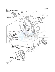 Z1000 ZR1000A6F FR GB XX (EU ME A(FRICA) drawing Rear Hub