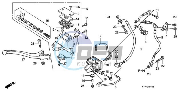 FR. BRAKE MASTER CYLINDER (SH300A/AR)