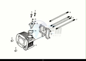 SYMPHONY ST 125 (XL12W1-EU) (E5) (M1) drawing CYLINDER