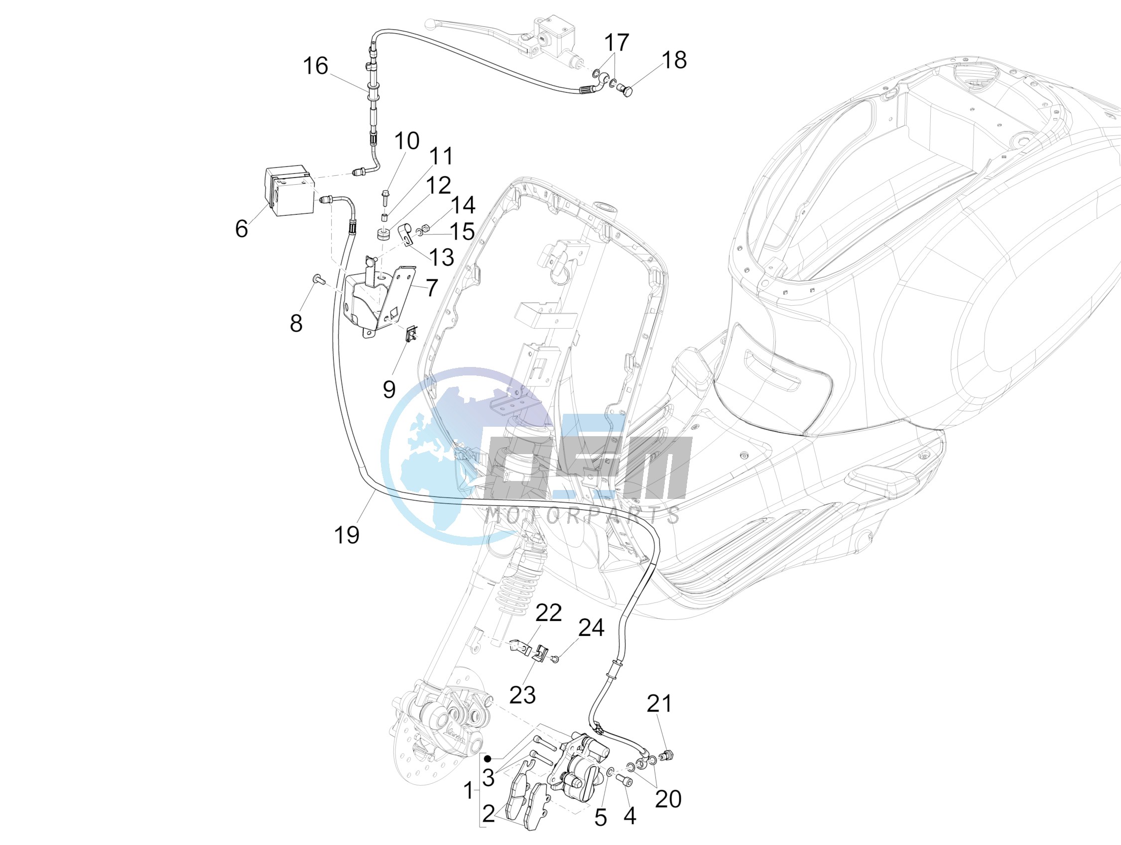 Brakes pipes - Calipers (ABS)