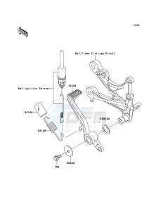 NINJA_ZX-6R ZX600P8F FR GB XX (EU ME A(FRICA) drawing Brake Pedal