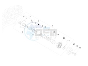 MP3 300 ie E4 LT BUSINESS - SPORT ABS (EMEA) drawing Driven pulley