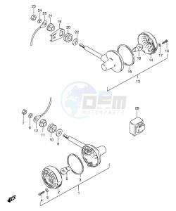 GS125 (E1) drawing TURN SIGNAL LAMP (E15,E17,E18,E39)