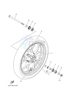 YZF-R25 249 (1WD9) drawing FRONT WHEEL