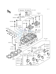 ZX 600 D [NINJA ZX-6] (D1) [NINJA ZX-6] drawing CYLINDER HEAD