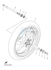 XVS1300CU XVS1300 CUSTOM XVS1300 CUSTOM (2SS4) drawing FRONT WHEEL