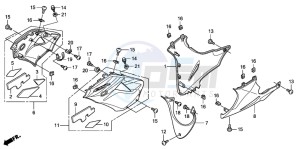 CBR125R drawing UNDER COWL (CBR125RW7)