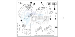 NC700SDC drawing KIT, PANNIER 29L ONE KEY