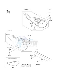 KLX 110 A (KLX110 MONSTER ENERGY) (A6F-A9FA) A9F drawing SIDE COVERS_CHAIN COVER