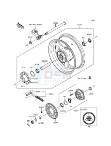 NINJA ZX-10R ABS ZX1000KFF FR XX (EU ME A(FRICA) drawing Rear Hub