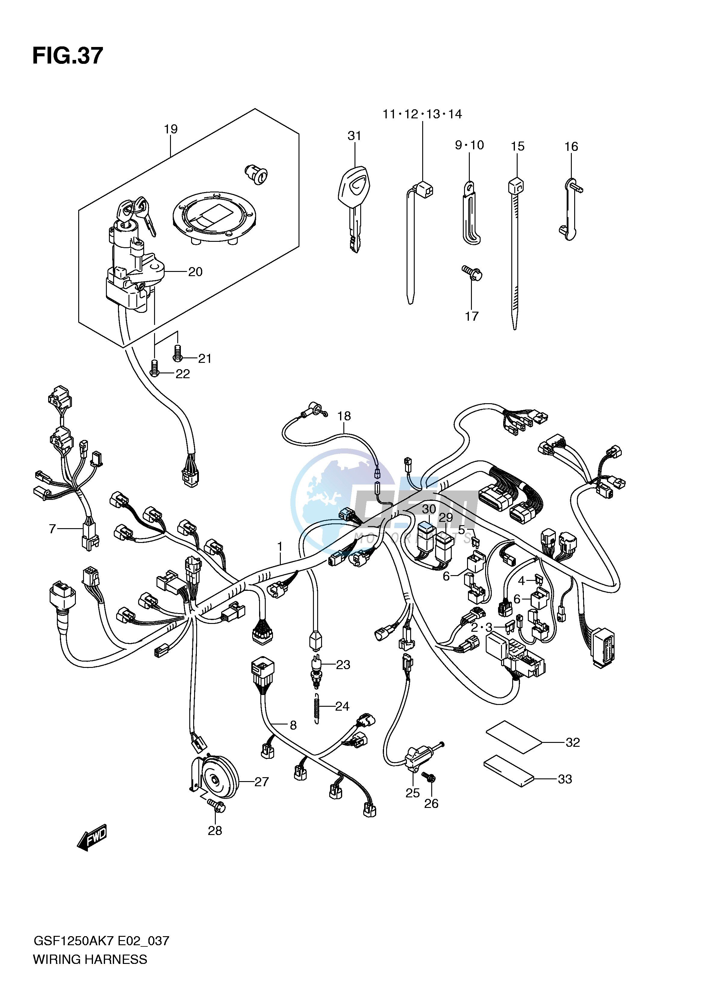 WIRING HARNESS (GSF1250SAK7 SAK8 SAK9 SAZK9 SAL0)