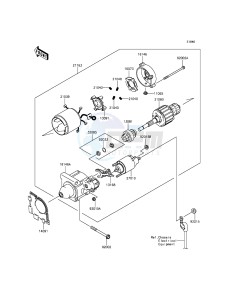 MULE 610 4x4 KAF400AGF EU drawing Starter Motor