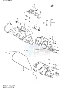 SV650 (E2) drawing SPEEDOMETER (SV650SX SUX SY SUY SK1 SUK1 SK2 SUK2)