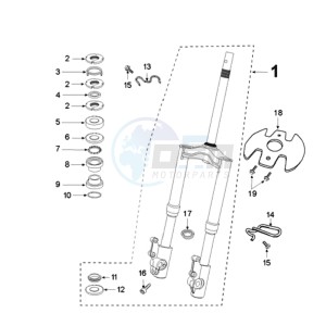 FIGHT 3 DARKSIDE E drawing FRONT FORK / STEERINGHEAD