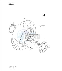 AN400Z drawing REAR WHEEL (AN400AL1 E19)