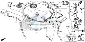 CB500XD CB500X Continue » UK - (E) drawing FUEL TANK/ FUEL PUMP