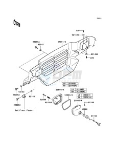 MULE 3010 DIESEL 4x4 KAF950B7F EU drawing Headlight(s)