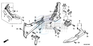 VFR1200XDLE CrossTourer ED drawing LOWER COWL