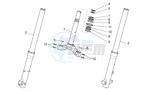 Scarabeo 125-200 ie Light drawing Front fork I