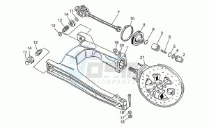 V 65 650 Polizia - PA NuovoTipo Polizia/PA NuovoTipo drawing Swing arm-from frame pg17001