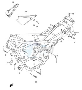 GSF600 (E2) Bandit drawing FRAME (MODEL K3 K4)