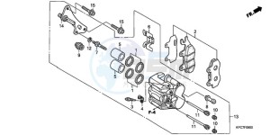 XL125VA E / MKH drawing FRONT BRAKE CALIPER