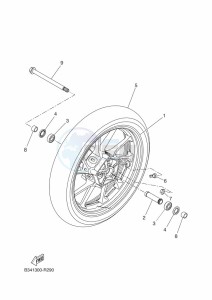 TRACER 700 MTT690-A (B0K2) drawing FRONT WHEEL