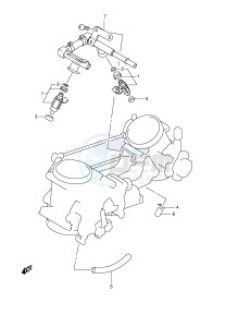 DL650 (E2) V-Strom drawing THROTTLE BODY FITTING