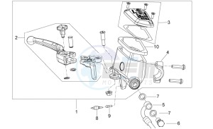 Shiver 750 drawing Front master brake cilinder