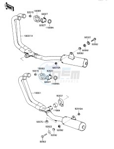 ZX 600 [NINJA 600R] (C3-C7) [NINJA 600R] drawing MUFFLER-- S- -