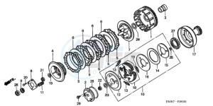 TRX250TM9 Australia - (U) drawing CLUTCH