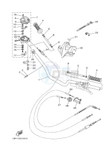 YFZ450R YFZ450RB (18PK 18PL) drawing STEERING HANDLE & CABLE