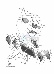 MT-09 MTN890 (B7NC) drawing RADIATOR & HOSE