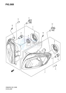 AN650 (E2) Burgman drawing HEADLAMP (AN650AK9 AL0 E2)