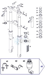 LUXE_E-START_EX_25-45kmh 50 drawing Front fork