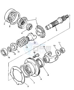 XV VIRAGO 535 drawing MIDDLE DRIVE GEAR