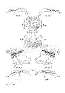 YFM700FWAD YFM70GPSH GRIZZLY 700 EPS SPECIAL EDITION (B1A5) drawing GRAPHICS