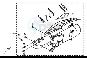 X'PRO 50 (45 Km/h) (AE05W9-EU) (E4) (L8-M1) drawing EXH. MUFFLER