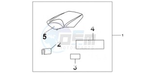 CBR1000RR9 Australia - (U / MK) drawing REAR SEAT COWL ACHILLES BLACK METALLIC