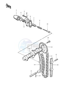 KZ 400 A (A1-A2) drawing CAMSHAFT_CHAIN_TENSIONER