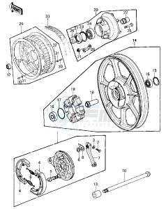 KZ 440 D [LTD BELT] (D1) [LTD BELT] drawing REAR WHEEL_HUB_BRAKE_BELT -- 80 D1- -