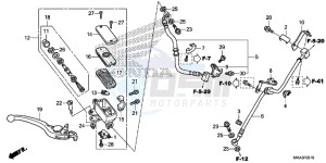 NC750XDG SH125AS UK - (E) drawing FRONT BRAKE MASTER CYLINDER (NC750XA/ XD)