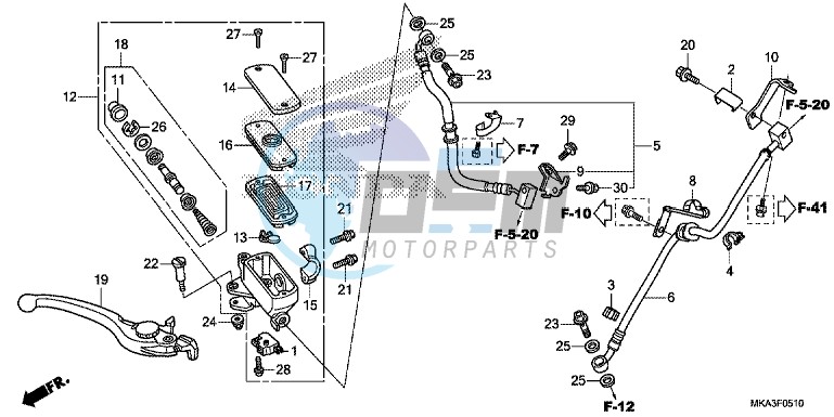 FRONT BRAKE MASTER CYLINDER (NC750XA/ XD)