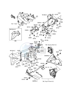 Z800 ABS ZR800BDS FR GB XX (EU ME A(FRICA) drawing Cowling Lowers