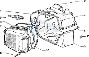 Liberty 150 Leader drawing Cilinder head cover