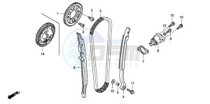 CRF450X drawing CAM CHAIN/TENSIONER