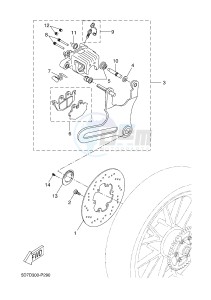 MT125A MT-125 ABS MT-125 ABS (BR35 BR35 BR35 BR35) drawing REAR BRAKE CALIPER