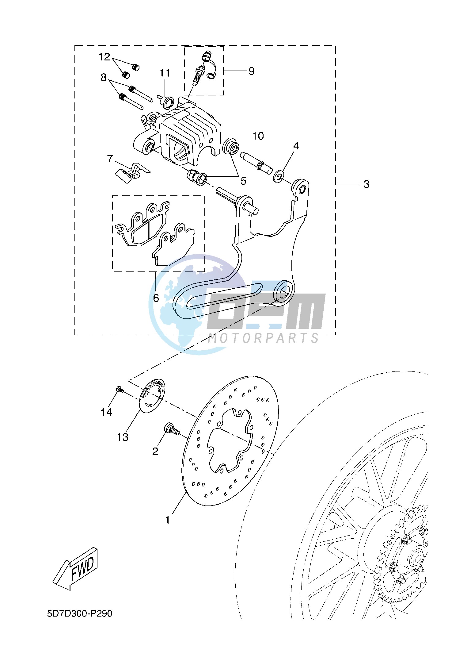 REAR BRAKE CALIPER